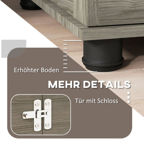 Rootz Dog Crate - Dog Box - Pet Kennel - Stylish - Secure - Comfortable - 80cm x 56cm x 63cm - Chipboard & Steel