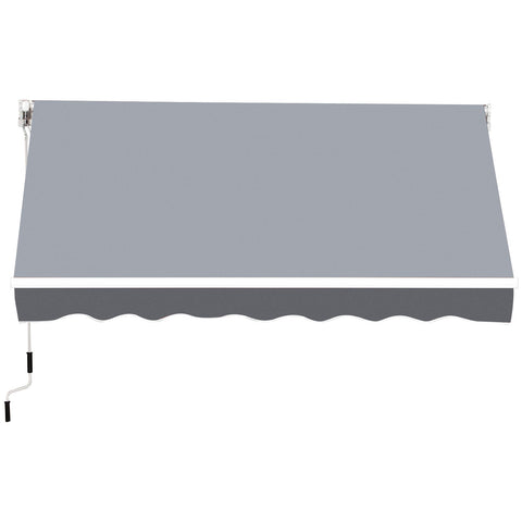 Rootz Manually Extendable Awning - Adjustable Canopy - Outdoor Sunshade - Waterproof Polyester - 2.5m x 2m