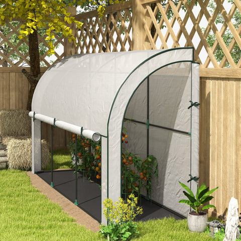 Rootz Wall Mounted Greenhouse - Accessible Plant House - Cold Frame - UV Resistant with Weed Barrier - 300 x 80 x 157 cm