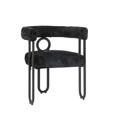 Rootz Set of 2 Chenille Dining Chairs - Modern Seating - Stylish Upholstered - Maximum Comfort - 60L x 47W x 72H cm