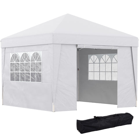 Rootz Garden Pavilion Tent - Outdoor Canopy - Party Gazebo - UV Protection 30+ - 298cm x 298cm x 288cm - Windows & Transport Bag Included