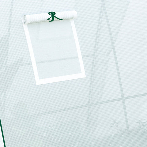 Rootz Arched Greenhouse - Plant Nursery - Gardening Shelter - Weather Protection - 1.8 x 1.8 x 2 m - White