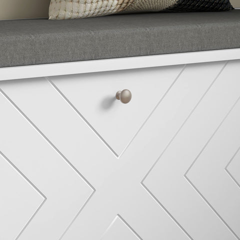 Rootz Shoe Plating Bench - Shoe Storage - Shoe Organizer - Comfort With Seat Cushion - 100cm x 26cm x 44.5cm