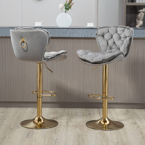 Rootz Swivel Bar Stools - Adjustable Stools - Rotating Bar Chairs - Ergonomic Comfort - 55 x 46 x 92-112 cm