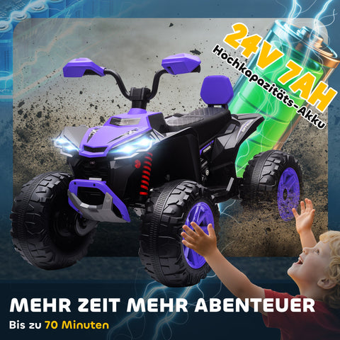 Rootz Electric Quad for Kids - Children's ATV - Battery-Powered Ride-On - Safe with Headlights - 109cm x 68.5cm x 76cm