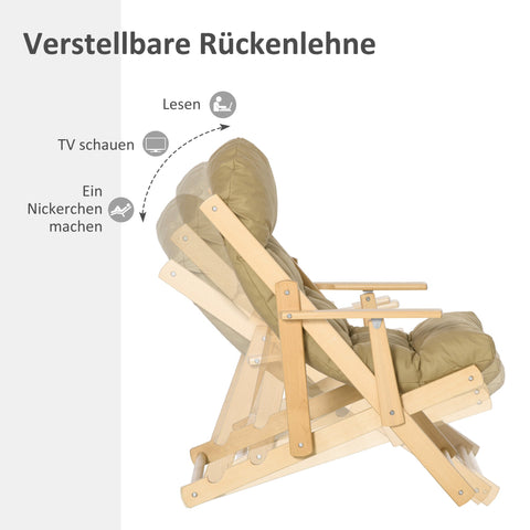 Rootz Accent Chair - Relax Chair - Upholstered Armchair - Adjustable Comfort - 71x89x96 cm - Foldable Design