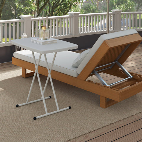 Rootz Garden Table - Portable Outdoor Table - Bistrotic Terrace Table - Space-Saving Design - 76cm x 50cm x 74cm
