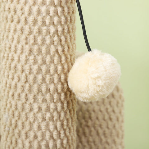 Rootz Cat Scratching Post - Claw Scratcher - Sisal Pole - Protects Furniture - 33x33x54cm - High Quality Chipboard with Play Ball