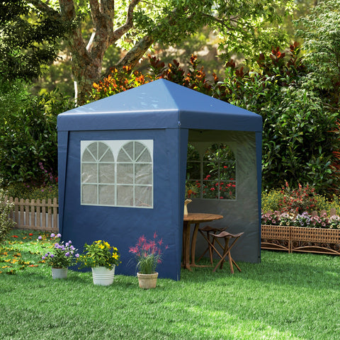 Rootz Foldable Garden Pavilion - Pop-Up Tent - Outdoor Canopy - UV Protection 30+ - 202x202x261cm - Height Adjustable
