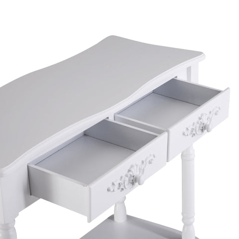 Rootz Console Table - Hallway Chest of Drawers - Side Table - Elegant Design - Ample Storage - Robust Poplar Wood Legs - 84cm x 33cm x 70.5cm