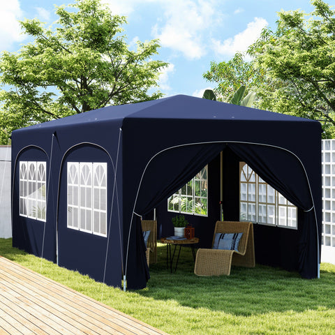 Rootz 3x6m Pop-up Gazebo - Garden Tent - Pavilion - UPF50+ UV Protection - Adjustable Height - 597cm x 300cm x 270cm