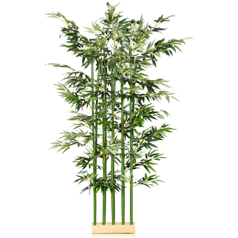 Rootz Artificial Bamboo Plant - Decorative Plant - Faux Plant - Real Look - Easy Care - 180cm High - Pot: 35L x 10W x 10H cm
