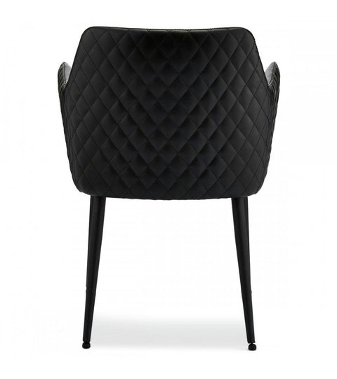 Rootz Dining Chair - Modern Chair - Comfortable Seating - Foam Padded, Durable Metal Frame, Easy-Clean Faux Leather - 62cm x 57cm x 84cm