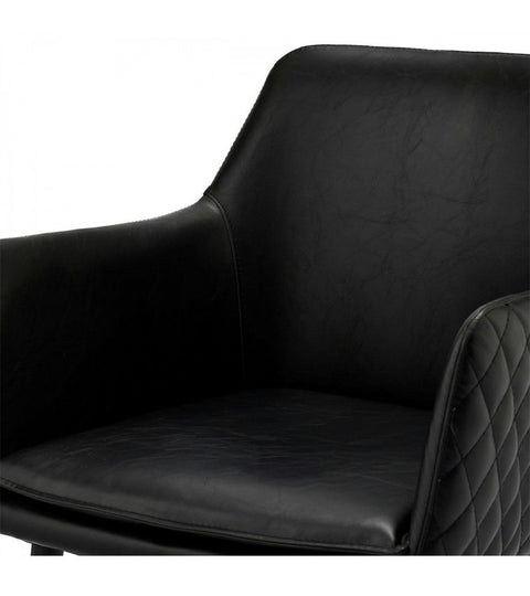 Rootz Dining Chair - Modern Chair - Comfortable Seating - Foam Padded, Durable Metal Frame, Easy-Clean Faux Leather - 62cm x 57cm x 84cm