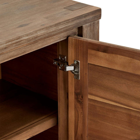 Rootz Sideboard - Storage Cabinet - Buffet Table - Solid Acacia Wood & MDF - Ample Storage, Durable, Stylish Design - 180cm x 45cm x 85cm