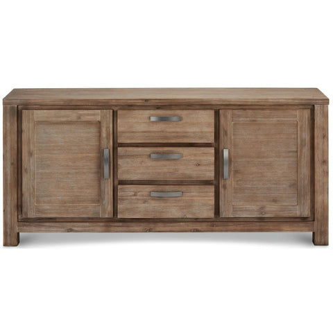 Rootz Sideboard - Storage Cabinet - Buffet Table - Solid Acacia Wood & MDF - Ample Storage, Durable, Stylish Design - 180cm x 45cm x 85cm