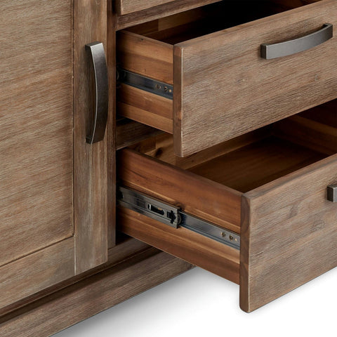 Rootz Sideboard - Storage Cabinet - Buffet Table - Solid Acacia Wood & MDF - Ample Storage, Durable, Stylish Design - 180cm x 45cm x 85cm