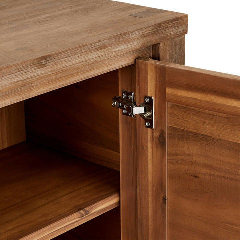 Rootz Sideboard - Storage Cabinet - Buffet Table - Solid Acacia Wood and MDF - Extensive Storage, Durable, Elegant Design - 230cm x 45cm x 85cm