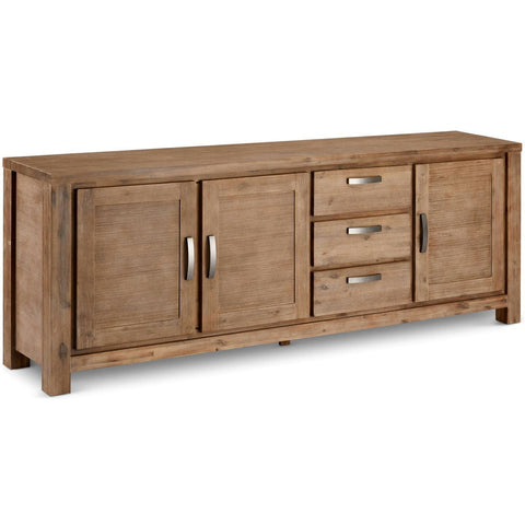 Rootz Sideboard - Storage Cabinet - Buffet Table - Solid Acacia Wood and MDF - Extensive Storage, Durable, Elegant Design - 230cm x 45cm x 85cm