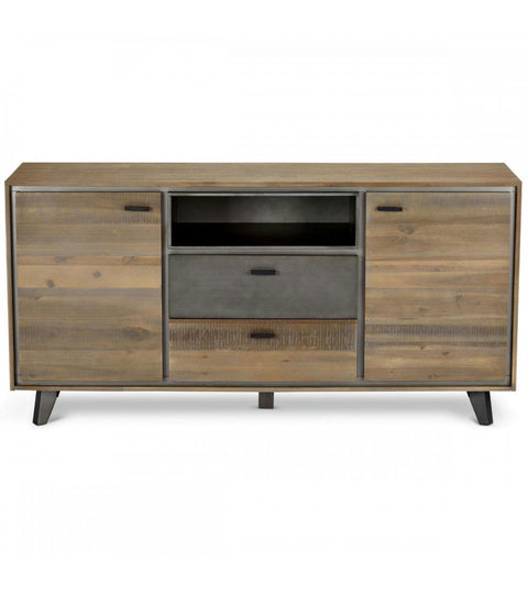 Rootz Acacia Wood Sideboard - Storage Cabinet - Buffet Table - Durable Construction - Ample Storage - Secure Locking - 160cm x 42cm x 79cm