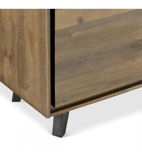 Rootz Acacia Wood Sideboard - Storage Cabinet - Buffet Table - Durable Construction - Ample Storage - Secure Locking - 160cm x 42cm x 79cm