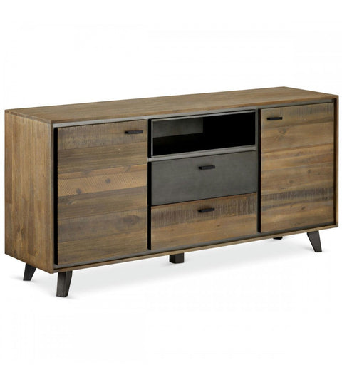 Rootz Acacia Wood Sideboard - Storage Cabinet - Buffet Table - Durable Construction - Ample Storage - Secure Locking - 160cm x 42cm x 79cm