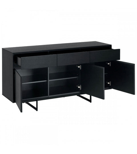 Rootz Sideboard - Storage Cabinet - Buffet Table - Enhanced Storage Solutions - Soft Closing System - Durable Construction - 155cm x 45cm x 85cm
