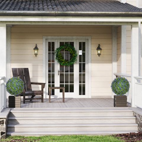 Rootz Artificial Lavender Tree Set - Faux Plants - Decorative Trees - UV-Resistant - Ø40 x 60H cm