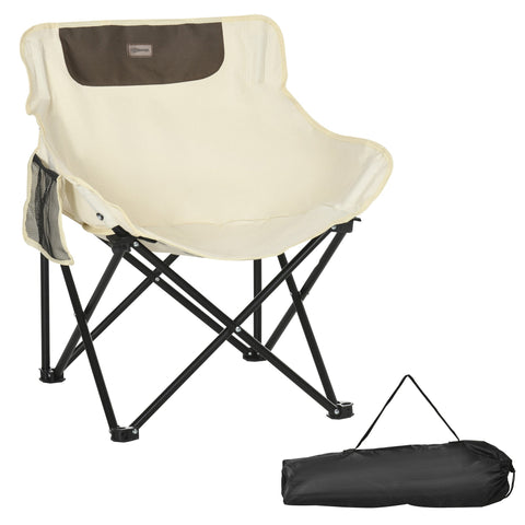 Rootz Camping Chair - Foldable Seat - Portable Chair - PVC-Coated Fabric - Easy Transport - 61cm x 54cm x 66cm