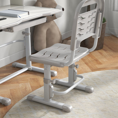 Rootz Children's Desk with Chair - Adjustable Height - Study Desk - Diverse Storage - Ideal for Learning - 80cm x 54.5cm x 82-104cm