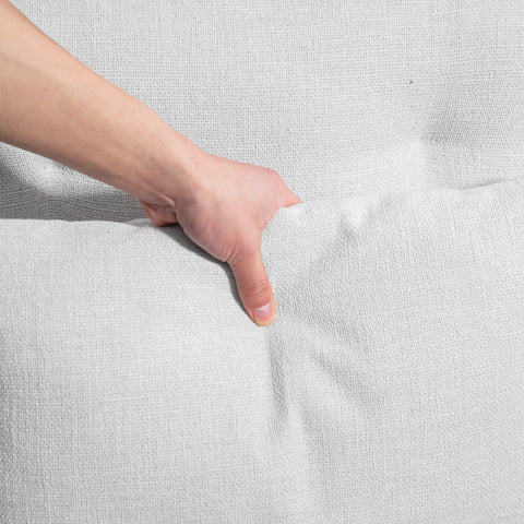 Rootz Roll Armchair - Linen Look - Office Chair - Height Adjustable Recliner - White - Footrest - 68cm x 70cm x 114-122cm