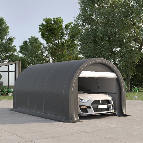 Rootz Waterproof Carport Garage - Storage Tent - UV Protection - Removable Side Walls - 5m x 3m x 2.4m - Galvanized Steel Frame
