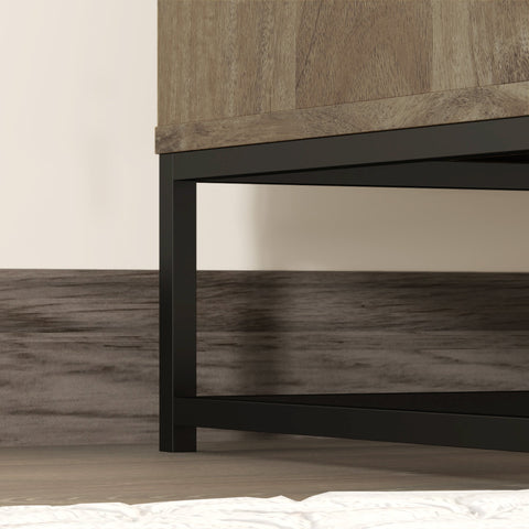 Rootz Sideboard Storage Cabinet - Buffet Table - Wooden Server - Adjustable Shelf - Brown - 80b x 40t x 78h cm