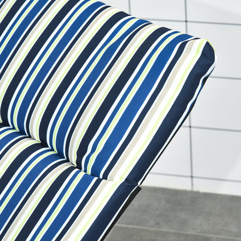 Rootz Sun Lounger Foldable Deck Chair - Beach Chair - Outdoor Recliner - 6-Position Comfort - 153cm x 58.5cm x 89cm