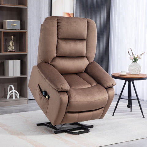 Rootz Electric TV Chair - Recliner Chair - Massage Recliner - Thick Padding - 135° Adjustable Backrest - Footrest - 90W x 93D x 110H cm.