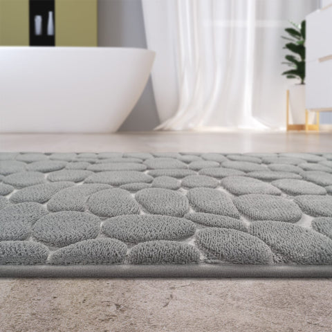 Memory Foam Bath Mat – Soft & Durable – Embossed Patterns – Quick Drying
