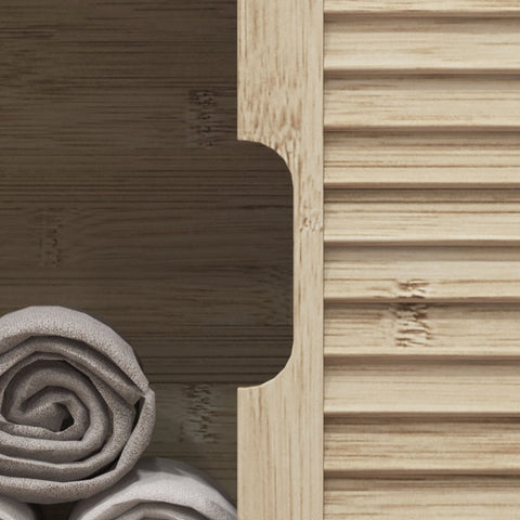 Rootz Bamboo Vanity Unit - Bathroom Cabinet - Storage Organizer - Durable Bamboo - 60cm x 30cm x 60cm