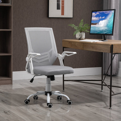 Rootz Ergonomic Office Chair - Mesh Office Chair - Adjustable Swivel Chair - Lumbar Support - 62.5cm x 55cm x 94-104cm, Grey