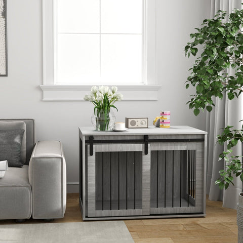 Rootz Dog Crate - Pet Cage - Pet House - Airy Ventilation - Stable Construction - 98cm x 58cm x 61cm