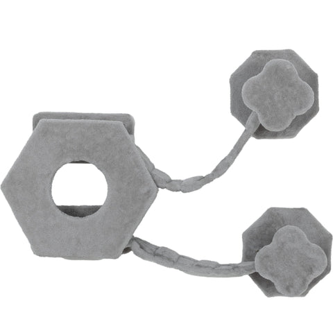 Rootz Cat Climbing Wall - Cat Paradise - Wall Mounted Cat Tree - Space Saving - Soft Plush - Chipboard Construction - Light Gray - 154cm x 30cm x 38cm