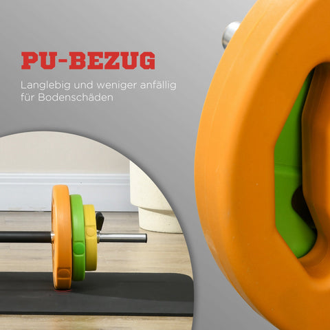 Rootz 20kg Dumbbell Set - Free Weights - Cast Iron Weights - Slip-Resistant Handle - Ø28 x 130cm