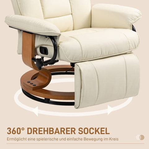 Rootz Relax Chair - TV Armchair - Faux Leather Recliner - Compact Reclining Chair - 78cm x 88cm x 103cm