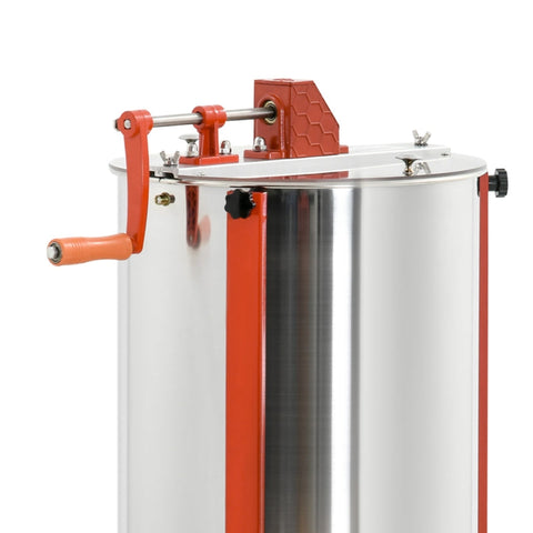 Rootz Honey Extractor - Honey Spinner - Honey Separator - Stainless Steel - Hand Crank - Adjustable Legs - Ø54 x 115 cm