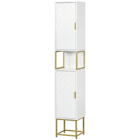 Rootz Bathroom Cabinet - Storage Unit - Organizer Shelf - Space-Saving Design - 30x30x170.7cm