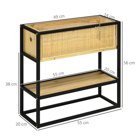 Rootz Planter Plug-In Boards - Raised Bed - Garden Table - Ergonomic Design - 55cm x 20cm x 56cm