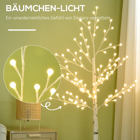 Rootz Illuminated Artificial Light Tree - LED Light Tree - Pre-lit Christmas Tree - Foldable Branches - Warm White Lights - 20cm x 20cm x 150cm