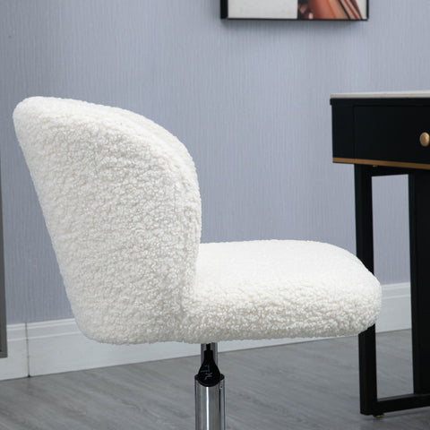 Rootz Office Chair - Swivel Chair - Height Adjustable Chair - Ergonomic Support - 57cm x 58cm x 73-83cm - Sheepskin Cover