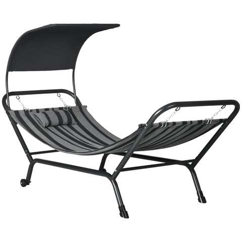 Rootz Sunbathing Lounger - Hammock Bed - Outdoor Recliner - UV Protection, Easy Mobility - 240L x 92B x 148H cm
