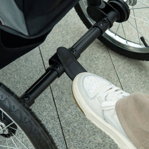 Rootz Folding Dog Stroller - Pet Stroller - Sun Shade - Mesh Window - Storage Basket - Gray - 111 x 58 x 107 cm