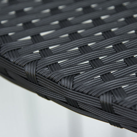 Rootz Balkontafel - Tuinbijzettafel - Buitenterrastafel - Weerbestendig polyrotan - Stevige metalen poten - Compact ontwerp - 100 cm x 50 cm x 74 cm